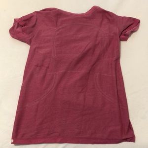 Lululemon pink shimmery workout top